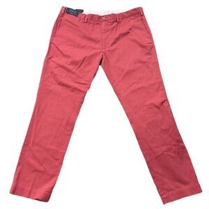 NWT Polo Ralph Lauren Slim Fit Chino Pants Nantucket Red Cotton Twill Mens 40x32
